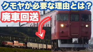 国鉄の混合編成！元113系の415系が吹田へ廃車回送