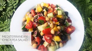mediterranean chickpea salad | vegan + oil free