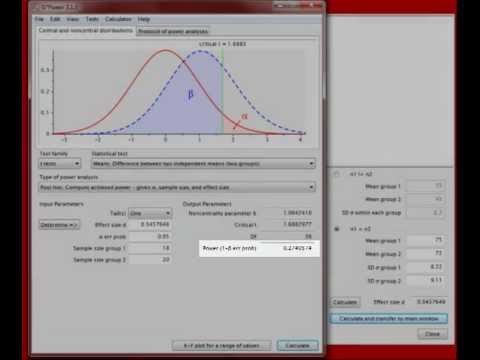 PSY 294: G*Power tutorial (t-tests) PSY 294: G*Power tutorial (t-tests)