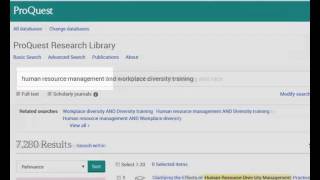 How to Perform a Basic Search in ProQuest