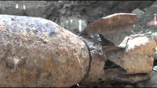 1942 WORLD WAR BIG BOMB FOUND AT JONAI ,ASSAM, INDIA, WEIGHT - 1500 KGS