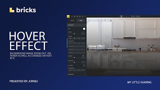 Bricks Builder - How to add hover effect to background image and text element in a div