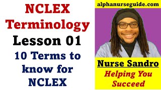 NCLEX Terminology - Lesson 1 | Medical Terminology For Nursing, NCLEX RN, Hesi Exit & ATI Exit Exam