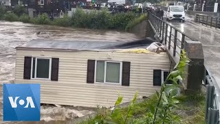 Mobile Home Crashes into Bridge in Norway  | VOA News