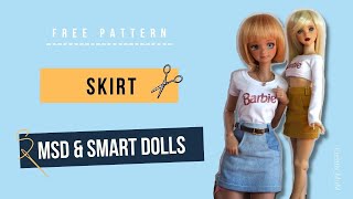 Sewing tutorial: Skirt for Smart doll and MSD bjd | FREE PATTERN | #creativ_mum