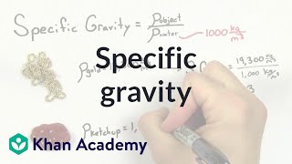 Specific gravity | Fluids | Physics | Khan Academy
