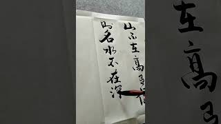 《陋室铭》山不在高，有仙则名。水不在深，有龙则灵#calligraphy #书法