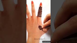 #shorts Finger Mehndi Design| Easy & Beautiful Finger Mehndi Design🌟#shizafatma #trending #viral