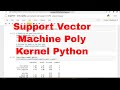 Support Vector Machine SVM with Poly kernel Python Code / Machine Learning SVM Python
