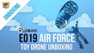 UNBOXING: Eachine E019 Air Force - Toy Drone - Paraglider / Hoverboard