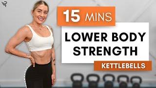 15 Min Lower Body Kettlebell Workout (No Repeats)