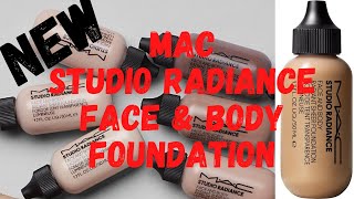 NEW MAC STUDIO RADIANCE FACE AND BODY FOUNDATION- C6-REVIEW+ DEMO