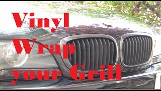 How to vinyl wrap your grill - Carbon wrapping my BMW grill