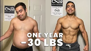 My 1 Year Natural Body Transformation - Build Muscle + Burn Fat