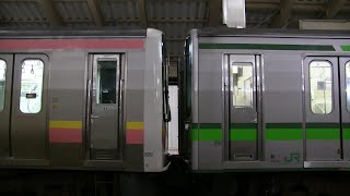 Ｅ１２７系車両故障に伴うＥ１２９系を併結した救援列車　新潟駅にて