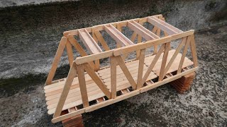 How to make a pratt truss bridge from popsicle sticks