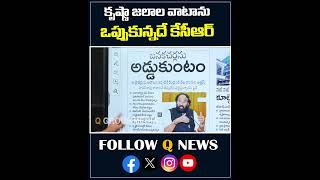 కృష్ణా జలాల వాటాను ఒప్పుకున్నదే కేసీఆర్#kcr #krishnawater #latestnews #latestupdate #shorts #qnews