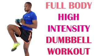 Full Body High Intensity Dumbbell Workout/ 20 Minute HIIT Dumbbell Workout