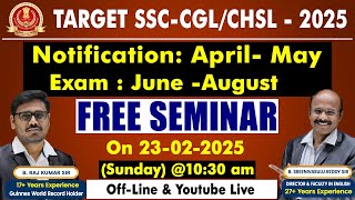 TARGET SSC - CGL/ CHSL-2025 New Batch Announcement by Director Sir \u0026 RajKumar sir