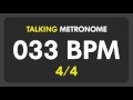 33 bpm talking metronome 4 4