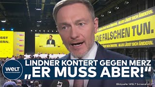 FDP-PARTEITAG: Klare Ansage von Lindner an Merz! Dieses Szenario ist bei der Bundestagswahl möglich