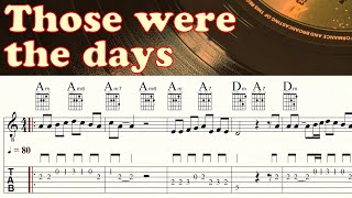 THOSE WERE THE DAYS | + Backing track | Instrumental | TAB & Sheet music | Guitar Tutorial