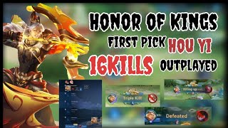 Honor of Kings | Best carrier maskman Hou Yi Gameplay!! Early ရော late game ပါကြမ်းတဲ့ ​Sirဟုန်ရီ🤩