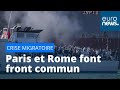 Crise migratoire : Paris et Rome font front commun