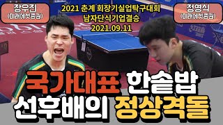 장우진(미래에셋증권) vs 정영식(미래에셋증권) 탁구,실업탁구,신유빈,탁구시합