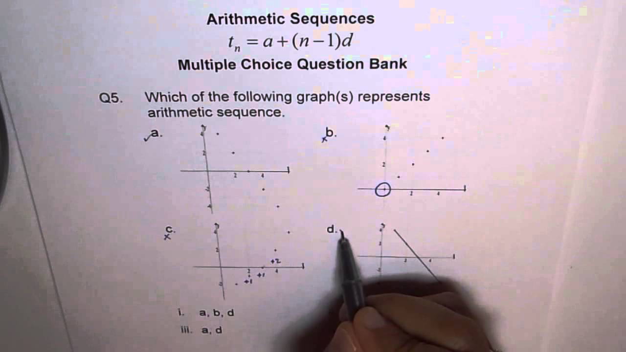 Arithmetic Sequence From Graph Q5 Youtube