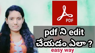 how to edit pdf telugu - how to edit pdf file in telugu | pdf editor in Telugu  |