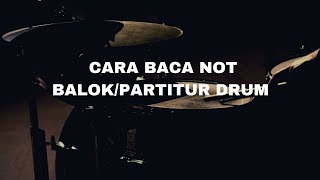 CARA BACA NOT BALOK/PARTITUR DRUM DASAR