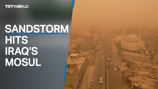 Iraq’s sky turns orange as sandstorm hits the city of Mosul