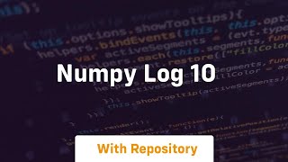 numpy log 10