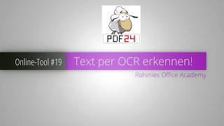 PDF24 #19: Text per OCR erkennen!