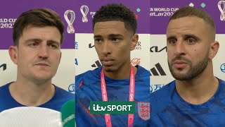 Jude Bellingham, Harry Maguire & Kyle Walker react to England's exit from the World Cup | ITV Sport