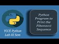 Python Program to Print the Fibonacci sequence