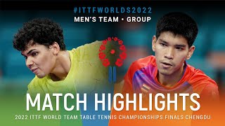 Highlights | Angel Naranjo (PUR) vs Pattaratorn Passara (THA) | MT Grps | #ITTFWorlds2022