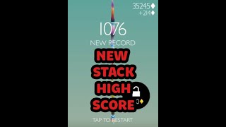 Stack - Ketchapp NEW Highest Score EVER - 1076+