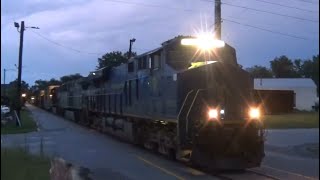 NS 8103 N&W & NS 4000 Blue Bonnet Street Running on 6th Street in Augusta, GA