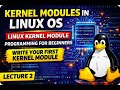 lec2: Kernel Modules in Linux | Linux Kernel Development Tutorial | hello world linux kernel module