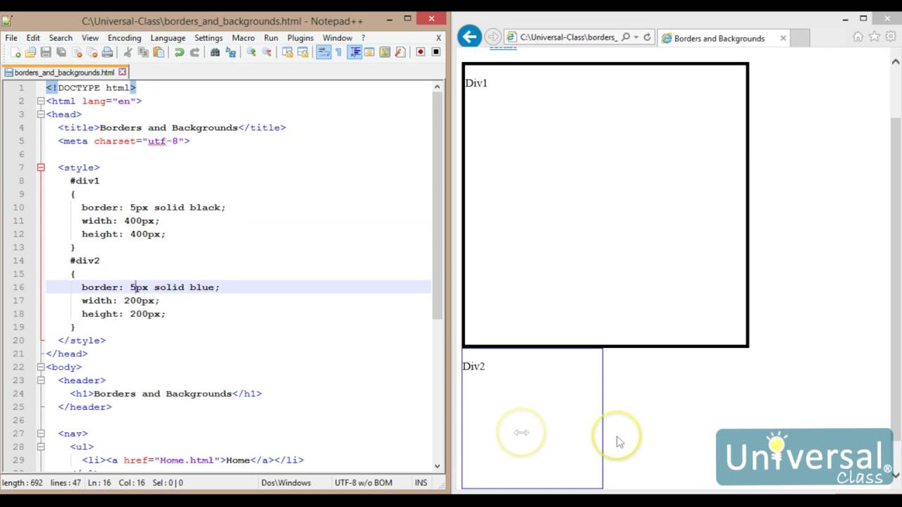 How To Set Frame Border In Html | Webframes.org