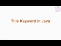 this Keyword in Java Explained | Constructor Chaining, Variables & Methods | Hindi