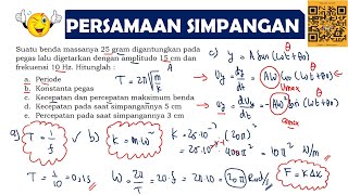 PERSAMAAN SIMPANGAN KECEPATAN MAKSIMUM PERCEPATAN MAKSIMUM GERAK HARMONIK SEDERHANA PADA PEGAS FISIK