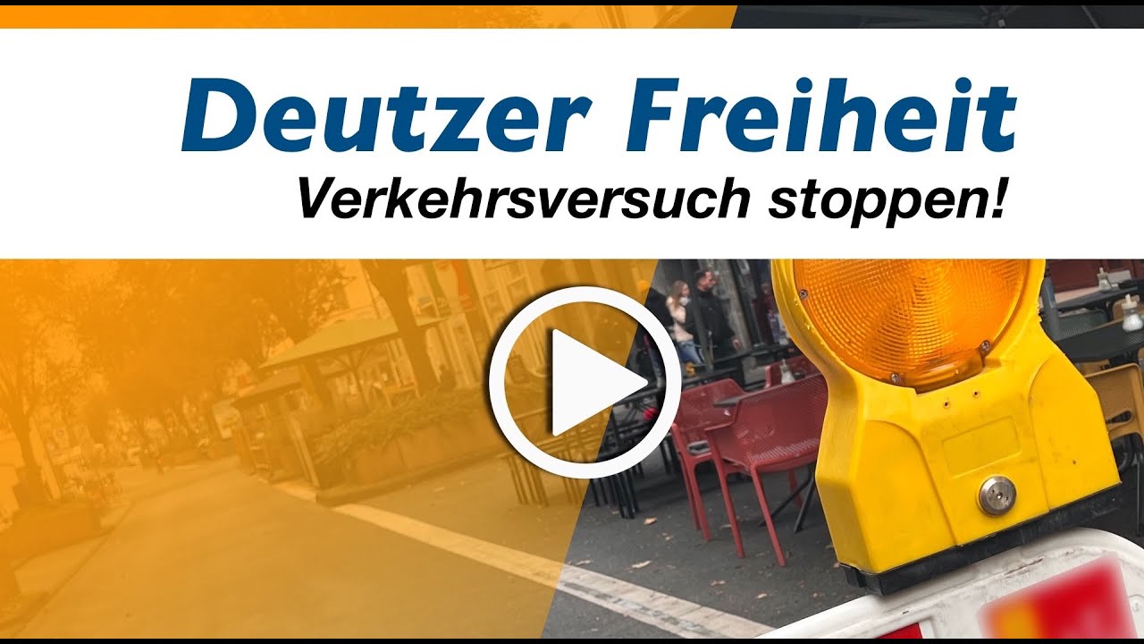 Köln: Widerstand Gegen Sperrung Der Der Deutzer Freiheit - YouTube