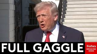 BREAKING NEWS: Trump Gaggles With Reporters Amid Iran Talks
