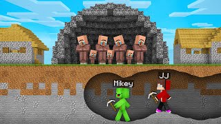 JJ and Mikey Rescued Villagers From Bedrock Trap in Minecraft (Maizen)