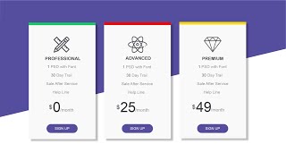 Responsive Price Card Design With HTML & CSS