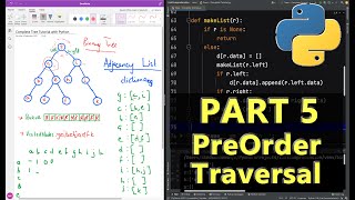 Part 5 - PreOrder Traversal of a Binary Tree with Python Implementation