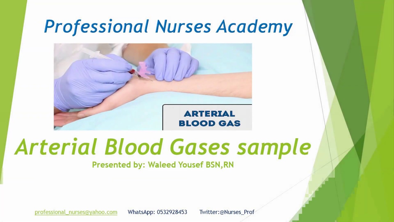 Arterial Blood Gas Sampling - YouTube